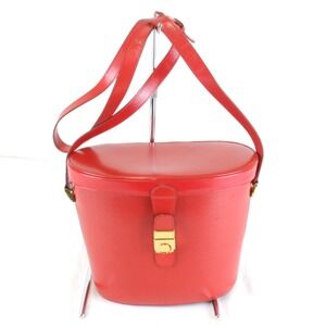 GUCCI Red Leather Shoulder Bag